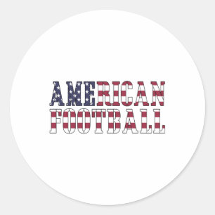 American Football Team Sports USA Game Funny Gift Classic Round Sticker