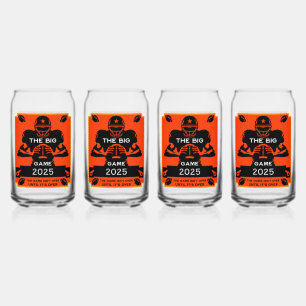 American Football TV Watch Party Can Glass