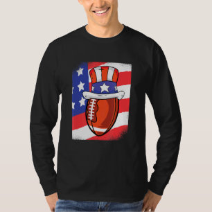 American Football Uncle Sam Hat Patriotic American T-Shirt