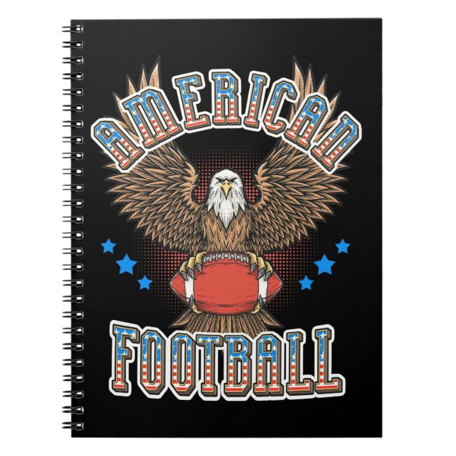 American Football USA Flag Notebook (Front)