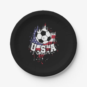 American Football USA Paper Plate