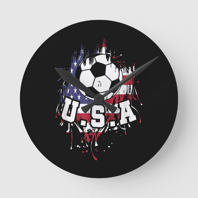 American Football USA Round Clock (Front)