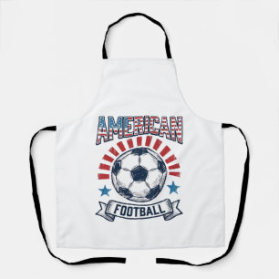 American Football Vintage Soccer Ball Shirt Design Apron