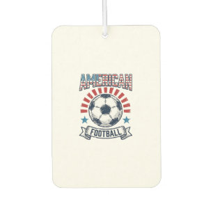 American Football Vintage Soccer Ball Shirt Design Car Air Freshener