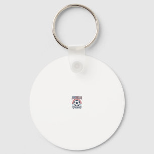 American Football Vintage Soccer Ball Shirt Design Key Ring