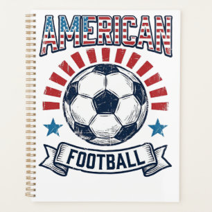 American Football Vintage Soccer Ball Shirt Design Planner