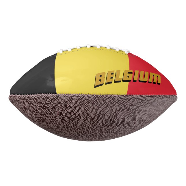 American Football with Belgian Flag / Belgium (Rotated 270)
