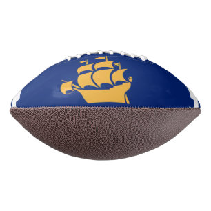 American football with flag of Quebec City