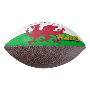 American Football with Welsh Flag / Wales