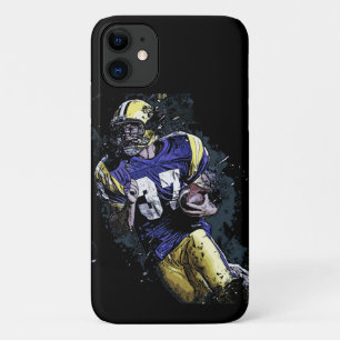 American footballer in cartoon style Case-Mate iP iPhone Case
