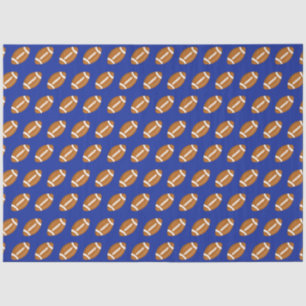 American Footballs on Blue Tissue Paper