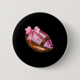 American Footbyll Coquette Bow Autumn Thanksgiving 6 Cm Round Badge