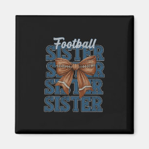 American Footll Sister Coquette Bow Thanksgiving F Magnet