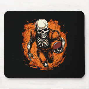 American Footll Skeleton Footll Player Halloween S Mouse Pad