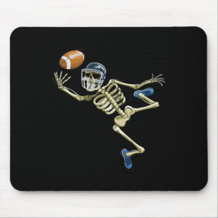 American Footll Skeleton Halloween Men Boys Footll Mouse Pad