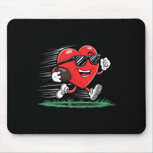 American Footll Valentine's Day Heart Team Footll  Mouse Pad