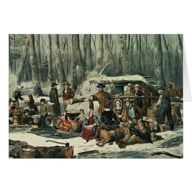 American Forest Scene - Maple Sugaring, 1856 (Front Horizontal)