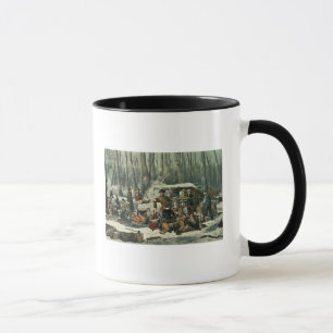 American Forest Scene - Maple Sugaring, 1856 Mug