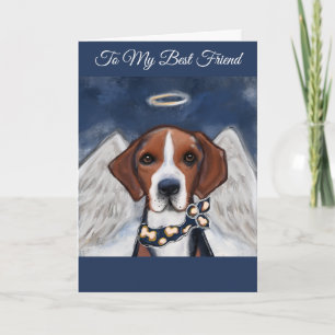 American Foxhound Angel Card