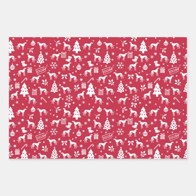 American Foxhound Christmas Wrapping Paper Sheet (Front)