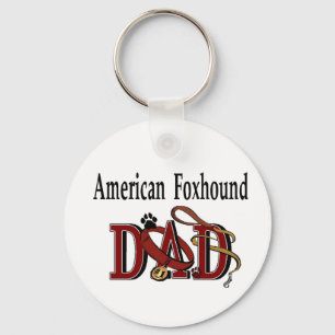 American Foxhound Dad Gifts Key Ring