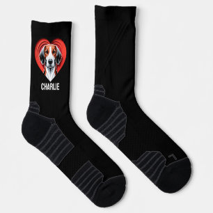 American Foxhound Dog Owner Custom Text Name  Socks