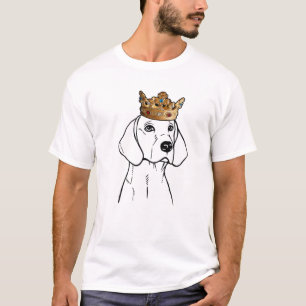 American Foxhound Dog Wearing Crown T-Shirt