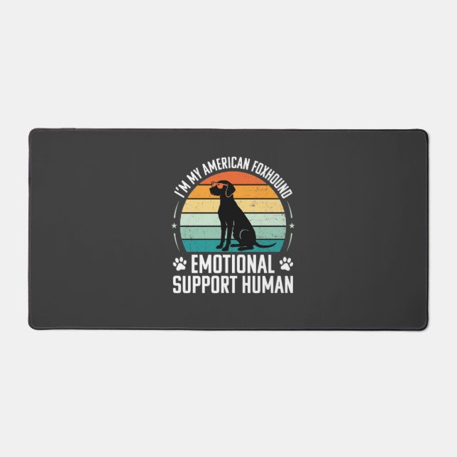 American Foxhound Emotional Support Human Dog Desk Mat (Front)