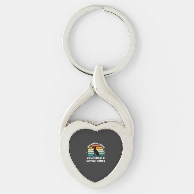 American Foxhound Emotional Support Human Dog Key Ring (Front)