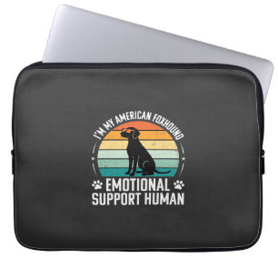 American Foxhound Emotional Support Human Dog Laptop Sleeve
