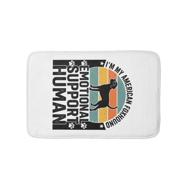 American Foxhound Emotional Support Human Shirt De Bath Mat (Front)