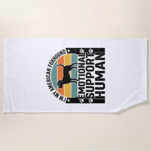 American Foxhound Emotional Support Human Shirt De Beach Towel