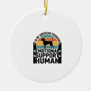 American Foxhound Emotional Support Human Shirt De Ceramic Tree Decoration