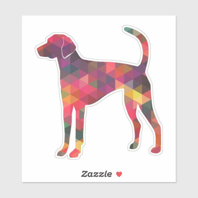 American Foxhound Geometric Pattern Silhouette (Sheet)