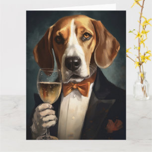 American Foxhound New Year Card