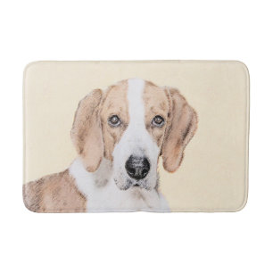 American Foxhound Painting - Cute Original Dog Art Bath Mat