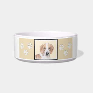 American Foxhound Painting - Cute Original Dog Art Bowl