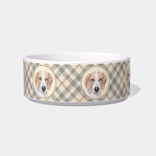 American Foxhound Painting - Cute Original Dog Art Bowl