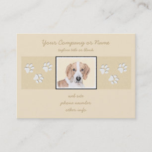 American Foxhound Painting - Cute Original Dog Art Business Card