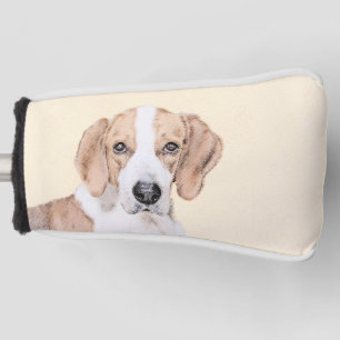 American Foxhound Painting - Cute Original Dog Art Golf Head Cover