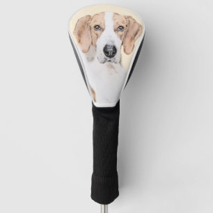 American Foxhound Painting - Cute Original Dog Art Golf Head Cover