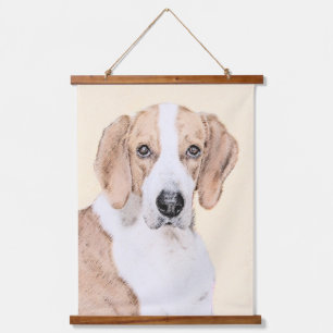 American Foxhound Painting - Cute Original Dog Art Hanging Tapestry