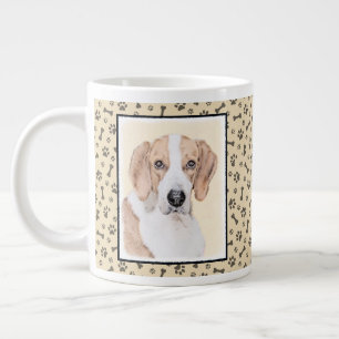 American Foxhound Painting - Cute Original Dog Art Large Coffee Mug