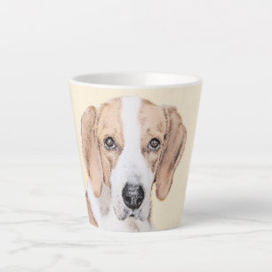 American Foxhound Painting - Cute Original Dog Art Latte Mug