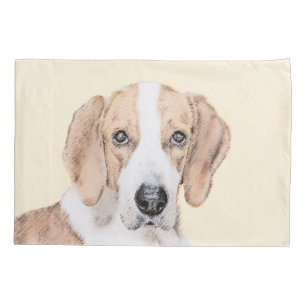 American Foxhound Painting - Cute Original Dog Art Pillowcase