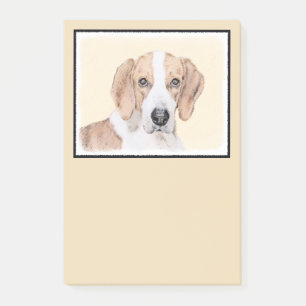 American Foxhound Painting - Cute Original Dog Art Post-it Notes