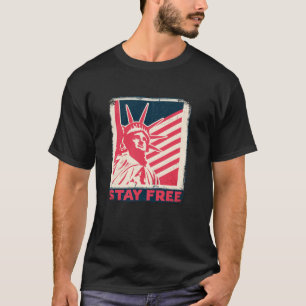 American Freedom Glory Flag Flying USA America Ind T-Shirt