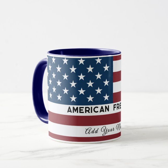 American Freedom Personalized Name Mug (Front Left)