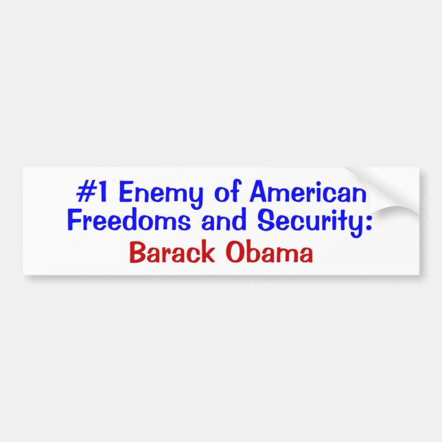 American Freedoms Bumper Sticker (Front)