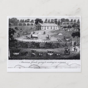 American Friends Going to Meeting in Summer Postcard